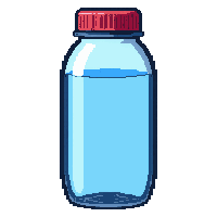 transparent  full water level