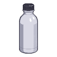 white thermos  full water level