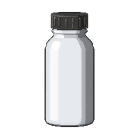 white thermos  half full