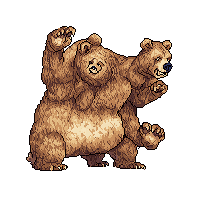 stickersearch 27608 animals bear pixel art detailed