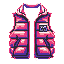 stickersearch 7136 puffer vest neon
