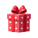 stickersearch 19792 gift polka red large