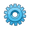 stickersearch 22903 gear plastic blue large