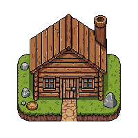 brick log cabin