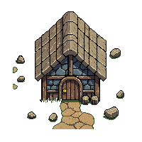 stone herbalist hut