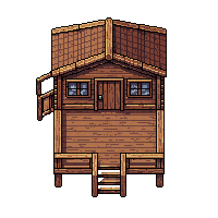 wooden dock house