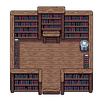 wooden library