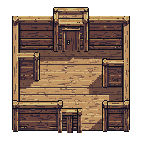 wooden ruins