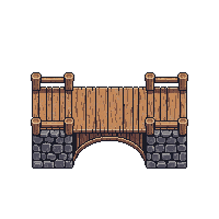 wooden stone bridge