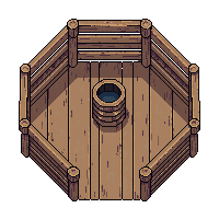 wooden well