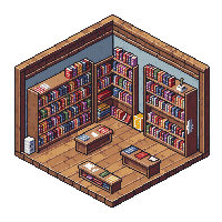 wooden bookstore