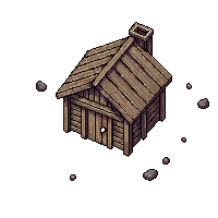 wooden icehouse