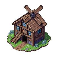 wooden watermill