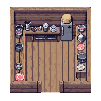 wooden butcher shop