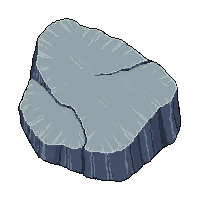 topdown rock large gray boulder