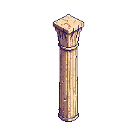 ancient ruins thin pillar delicate supporting lintel stone