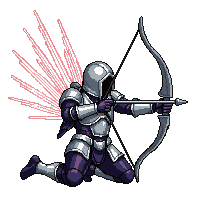 celestial archer light bow radiant arrows silver armor