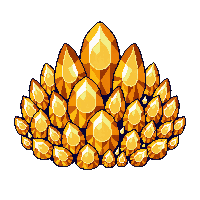 dragon hoard gemstone cluster golden large brilliant