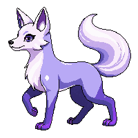 elemental familiar crystal fox walking following crystal