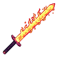 enchanted katana fire enchantment blazing edge ember glow