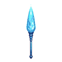 enchanted spear ice enchantment frozen tip frost trail icy