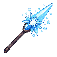 enchanted wand ice enchantment frost tip snowflake star