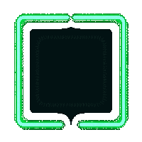 cyberpunk neon mini map frame ui element green lime glow