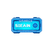 cyberpunk neon tab button ui element cyan blue glow