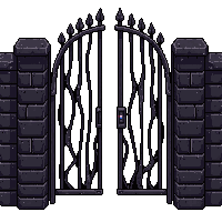 shadowlands dark iron gate twisted warped bars menacing