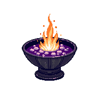 shadowlands shadow brazier dark metal purple fire standing