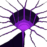 shadowlands void crack jagged dark fissure ground glowing