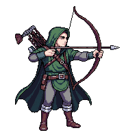 starter hero ranger bow cloak nature attack2 multi shot