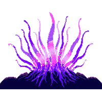 underwater kingdom bioluminescent anemone glowing tips