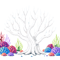 underwater kingdom coral dead bleached white skeleton