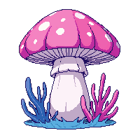 underwater kingdom coral mushroom flat top wide short stubby