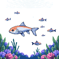 underwater kingdom fish school small colorful group