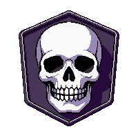 skull hardcore badge