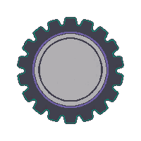 settings gear button circular gray options menu