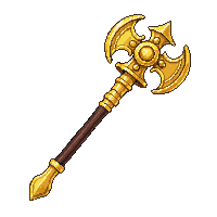 golden hand axe