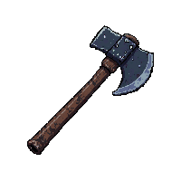 rusted hand axe