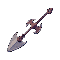 rusted scythe double blade