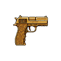 golden laser pistol