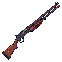rusted pump shotgun
