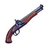 steel flintlock pistol