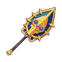golden spiked shield