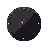 obsidian round shield