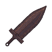 rusted spiked shield