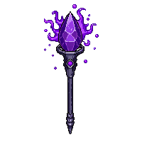 shadow wizard staff dark smoky purple gem top